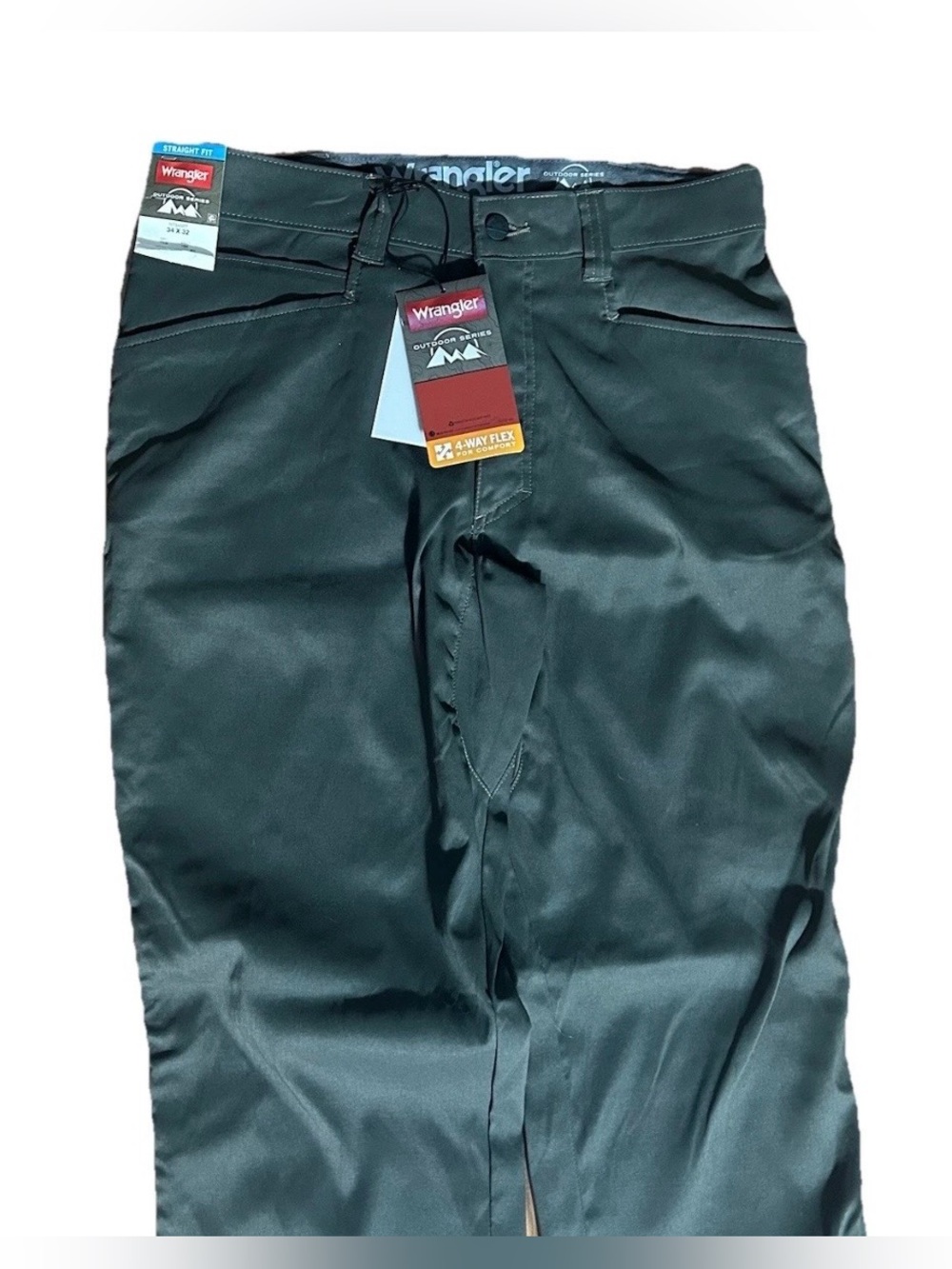 Wrangler Men's Carpenter Pants Outdoor Series, Gray, Stretch Straight 34x32 NWT